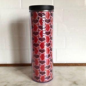 ❤️ Valentines Starbucks Coffee Lovers 2019 Heart Tumbler with Twist Lid EUC!